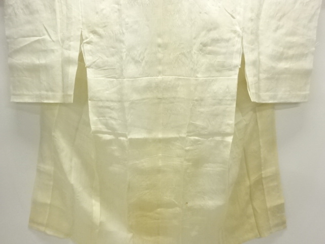 アンティーク　本麻透かし織　流水模様長襦袢